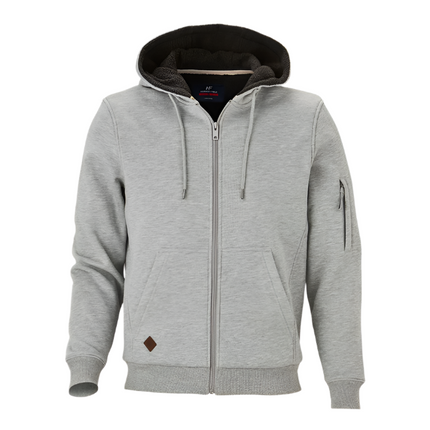 Hammer + Field Zip Hoodie with Sherpa Lining Grey Marle