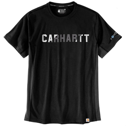 Carhartt Force Relaxed Fit Midweight S/S Block Logo Graphic T-Shirt Black