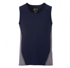 Eleven Workwear Aerocool Spliced Singlet Navy/Silver