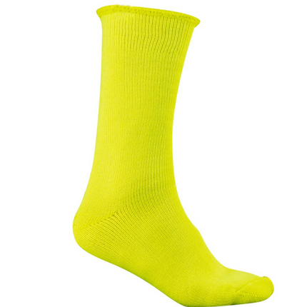 Eleven Black Bamboo Socks Fluro Yellow