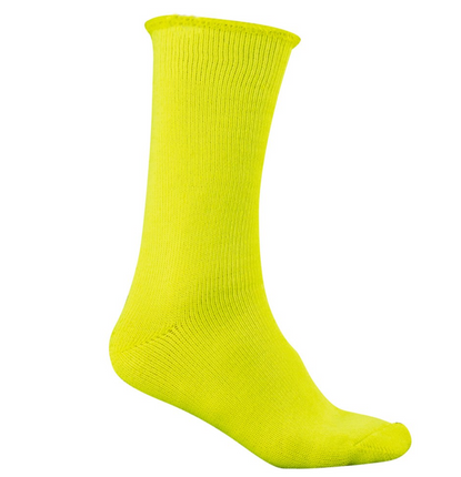 Eleven Black Bamboo Socks Fluro Yellow