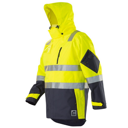 Eleven Workwear Waterproof 3M Hoop Taped 4-In-1 Jacket Set Yellow Navy