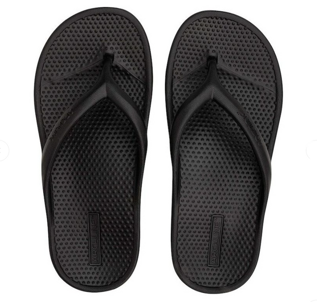 Archline Rebound Orthotic Thongs Black 39