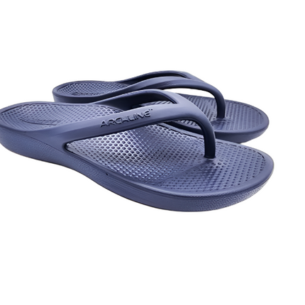 Archline Rebound Orthotic Thongs Navy 37