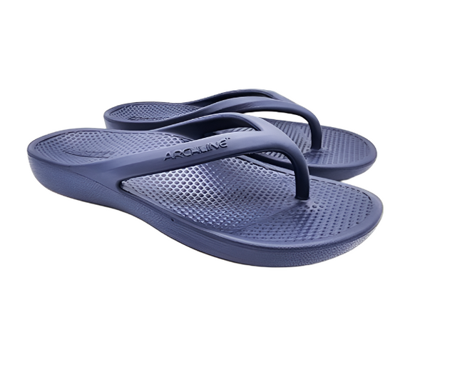 Archline Rebound Orthotic Thongs Navy 37