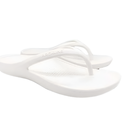 Archline Orthotic Foam Thongs Arch Support Flip Flops Orthopedic Rebound White 39