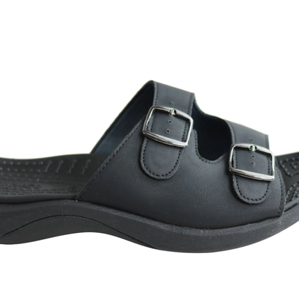 Homyped Womens Niche Comfortable Supportive Slides Sandals Niche Black 10