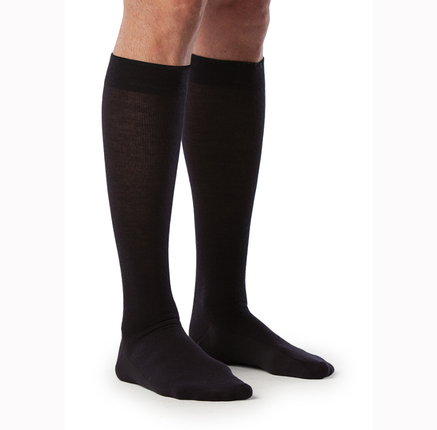 Sigvaris 192Cb99 15-20 Mmhg Men All-Season Merino Wool Sock-Size Black B