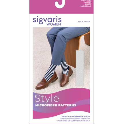 Sigvaris Wellbeing Navy Stripe A