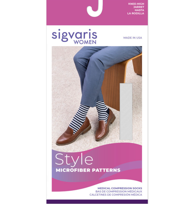 Sigvaris Wellbeing Navy Stripe A