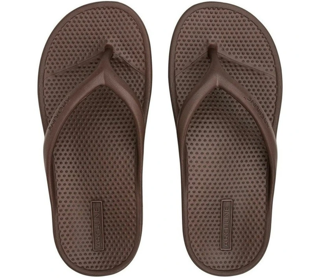 Archline Rebound Orthotic Thongs Brown 39