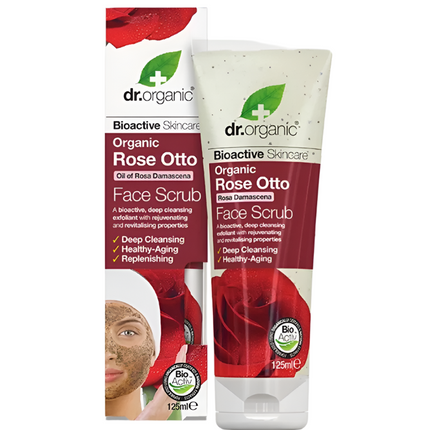 Dr Organic Face Scrub Organic Rose Otto 125ML
