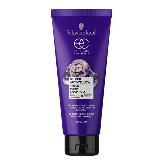 Schwarzkopf Extra Care Blonde Anti Yellow Toning Purple Shampoo 250ML