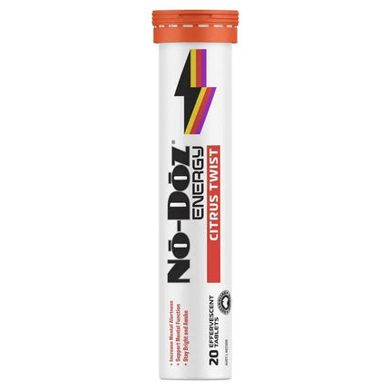 No Doz Energy Citrus Twist Effervescent Tablets 20PCS