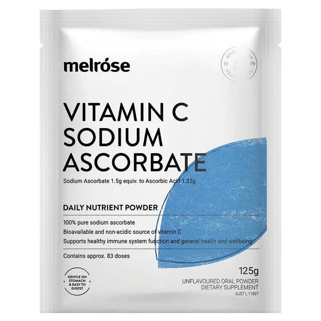 Melrose Vitamin C Sodium Ascorbate Powder for Immune Support 125G