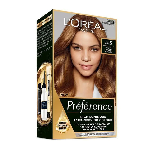 Loreal Paris PrÃ©fÃ©rence 5.3 Virginia Luminous Permanent Hair Colour Dye