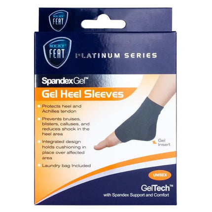 Neat Feat Gel Spandex Heel Sleeve For Heel Pain And Plantar Fasciitis Relief Large