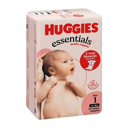 Huggies Newborn Nappies Up To 5kg 28 Pack