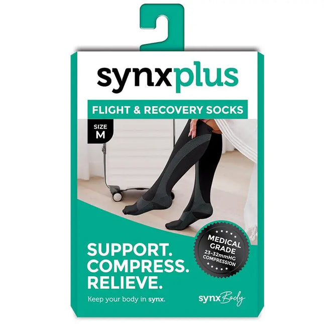 Synxplus Flight and Recovery Socks Black Medium
