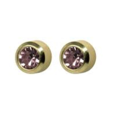 Studex System 75 24K Gold Plated Regular Bezel Alexandrite Ear Piercing Studs