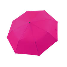 Wicked Sista Automatic Compact Travel Umbrella in Pink for Rain and Sun Protection