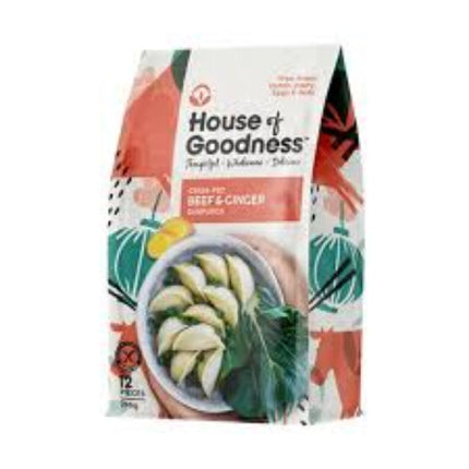 House of Goodness Gourmet Dumplings Beef and Ginger 285G