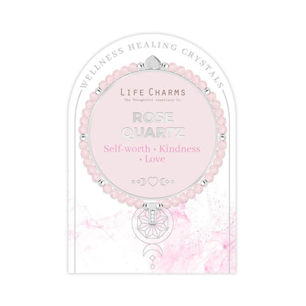 Life Charms Healing Stones Rose Quartz Bracelet