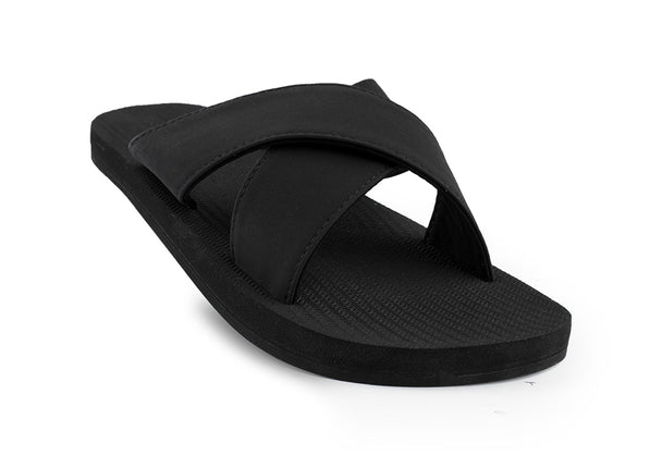 Indosole Men Cross Sandal Black Size 10 to 11