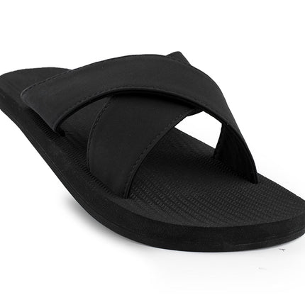 Indosole Men Cross Sandal Black Size 9