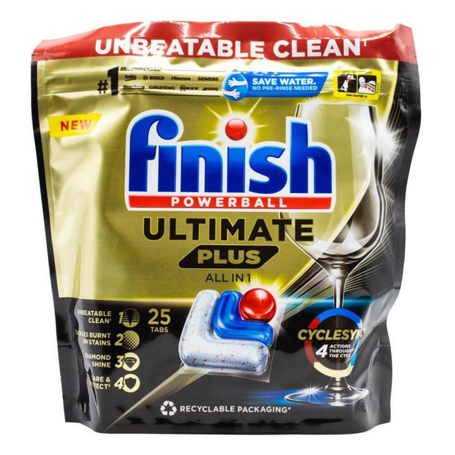 Finish Powerball Dishwashing Tablets Ultimate All In 1 25 Pack