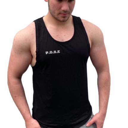 P.O.S.E Invisage Black Gym Tank Top