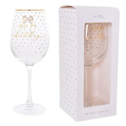 Jewelled Birthday Wine Glass 23.5CM