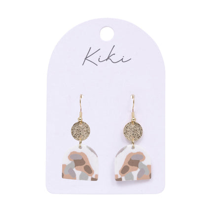 Splosh Kiki Earrings Beige Terrazzo
