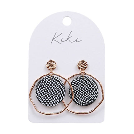 Kiki Monochrome Clay Hoops Earrings 4CM