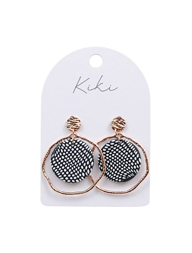 Kiki Monochrome Clay Hoops Earrings 4CM