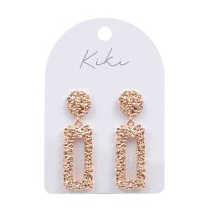 Kiki Luxe Gold Rectangle Earrings