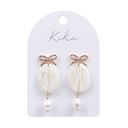 Kiki Pearl Bow Earrings for Women