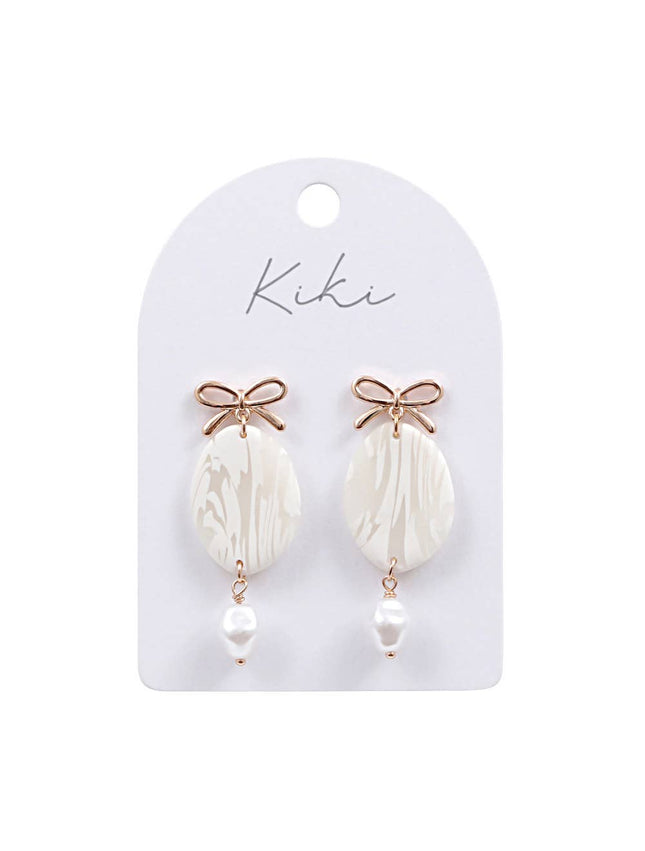 Kiki Pearl Bow Earrings for Women