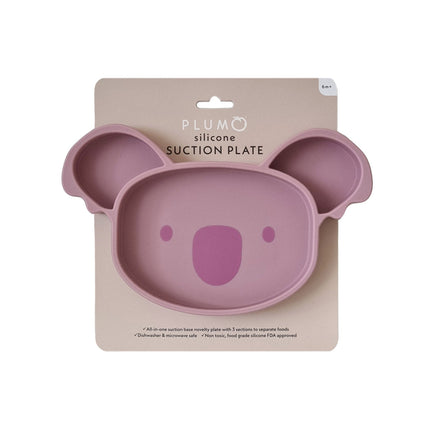 Plum Silicone Suction Koala Plate In Dusty Berry