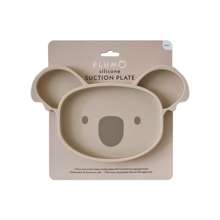 Plum Silicone Suction Koala Plate Sand