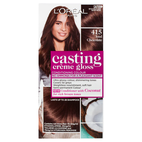 L'Oreal Paris Casting Creme Gloss Semi-Permanent Hair Colour - 415 Iced Chocolate(Ammonia Free)