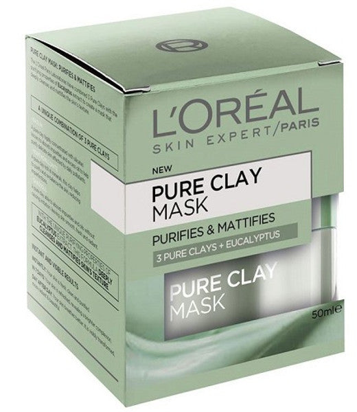 Loreal Pure Clay Mask Purifies And Mattifies 50ML