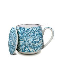 Tea Infuser Mug Blue Larkspur William Morris 320ML