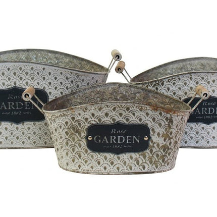 Lavida Planters Oval Vintage Set Of 3