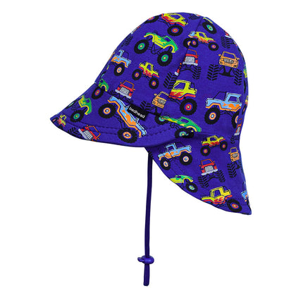 Bedhead Hats Baby Legionnaire Flap Hat UPF50+ Sun Protection Monstertruck 3-6 Months XS 42cm