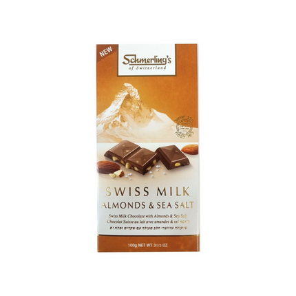 Schmerling's Swiss Milk Chocolate with Almonds and Sea Salt 100G