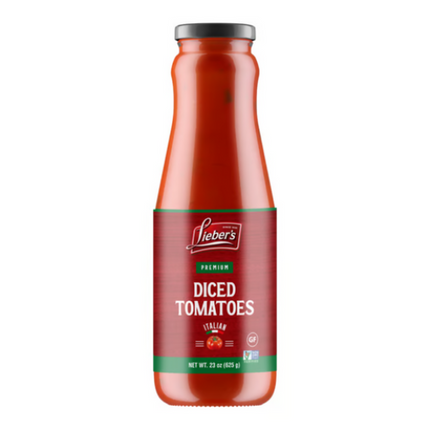 Liebers Diced Tomatoes in Tomato Juice for Cooking Soups and Sauces 652G