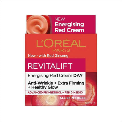 L'OrÃ©al Revitalift Energising Red Day Cream 50ml