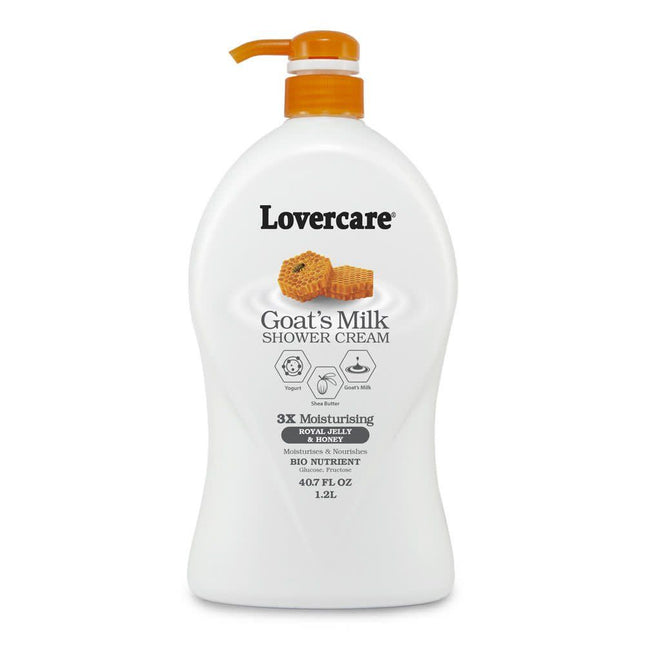 Lovercare Goat’s Milk Shower Cream 1.2 Litre  Jelly & Honey