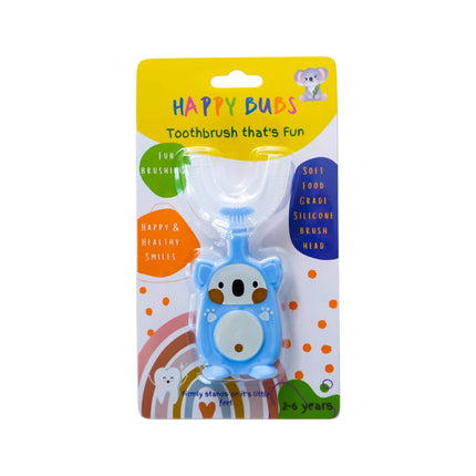 Happy Bubs Toothbrush Silicon U Shape Bear Blue 2 to 6 Years